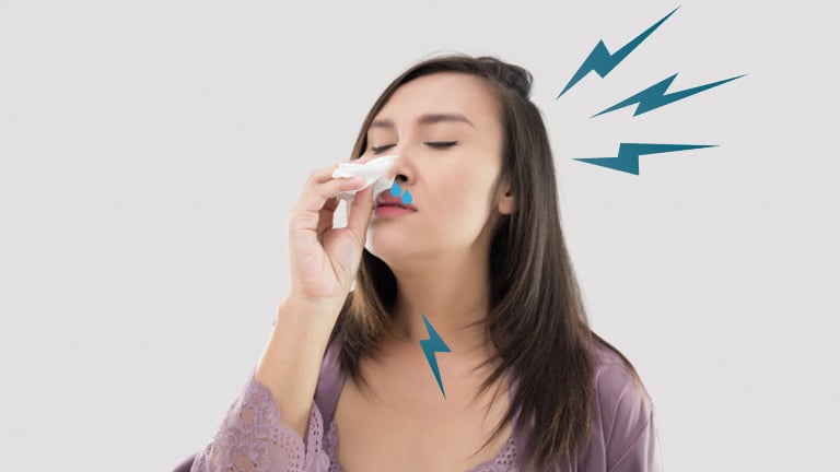 đau họng sổ mũi
