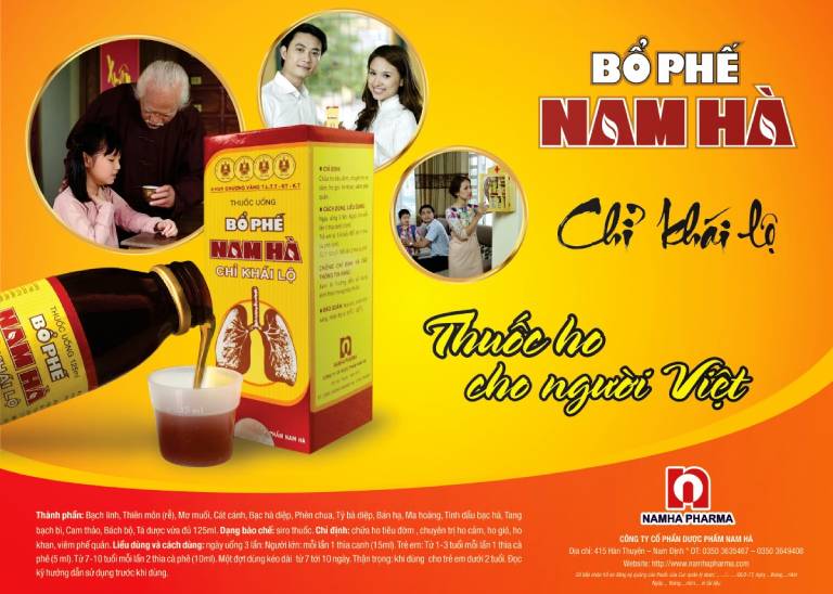 Siro trị ho Bổ Phế Nam Hà Chỉ Khái Lộ