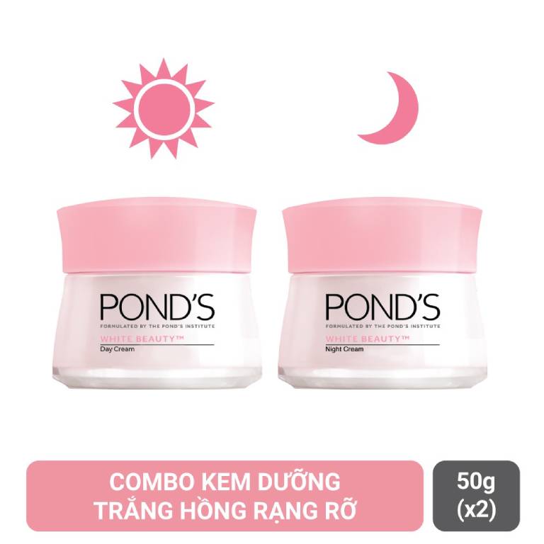 Bộ đôi kem dưỡng trắng da ngày và đêm Pond’s White Beauty