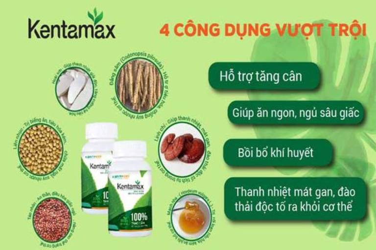 Kentamax - Viên uống tăng cân an toàn hiệu quả