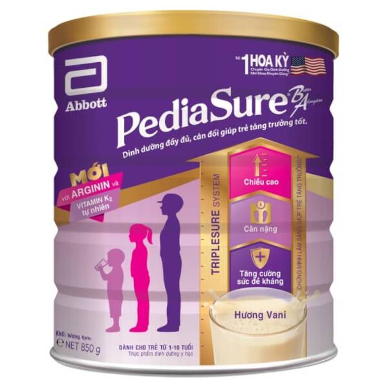 Pediasure Abbott là loại sữa tăng cân cho bé từ 1 - 10 tuổi có thể giúp bé ăn nhiều và ngon miệng hơn