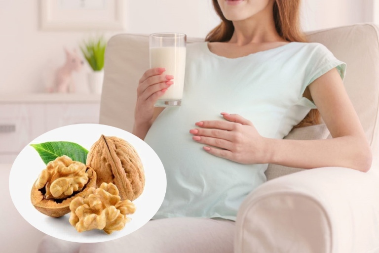 sữa óc chó cho bà bầu