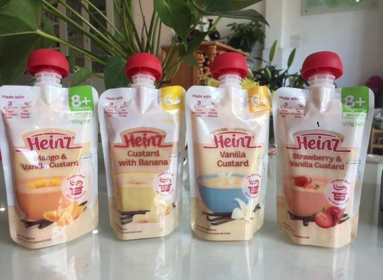 Váng sữa hoa quả nghiền Heinz