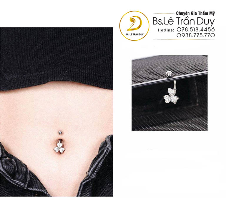 Xỏ khuyên rốn đẹp cá tính