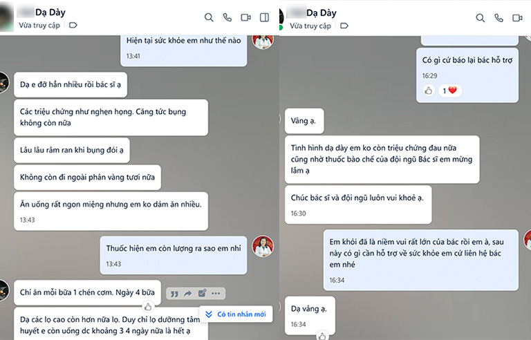 Bệnh nhân ăn uống ngon miệng hơn nhờ Nhất Nam Bình Vị Khang