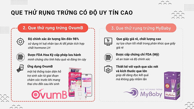 Que thử rụng trứng có độ uy tín cao