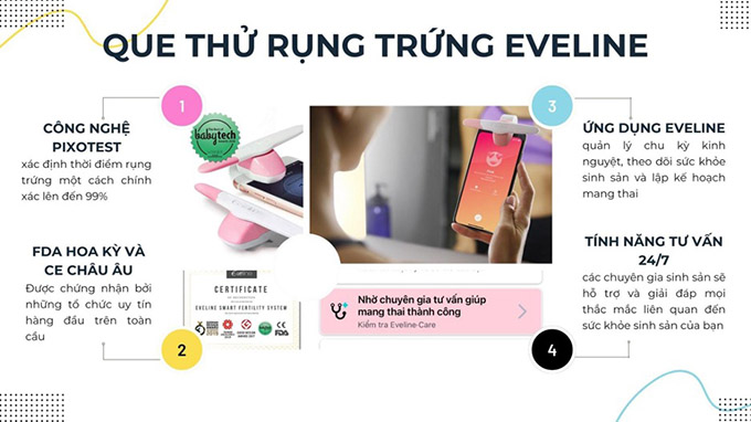 Que thử rụng trứng Eveline chính hãng